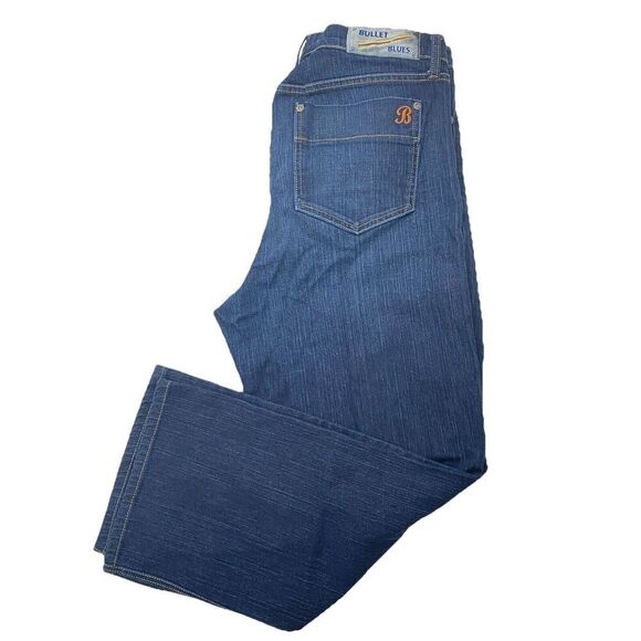 Bullet Blues Company Men’s Straight Leg Wide Leg Designer Jeans Size 36x32 USA - Picture 4 of 14